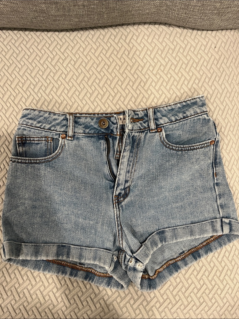Light Blue Denim Women's Jean Mom Shorts